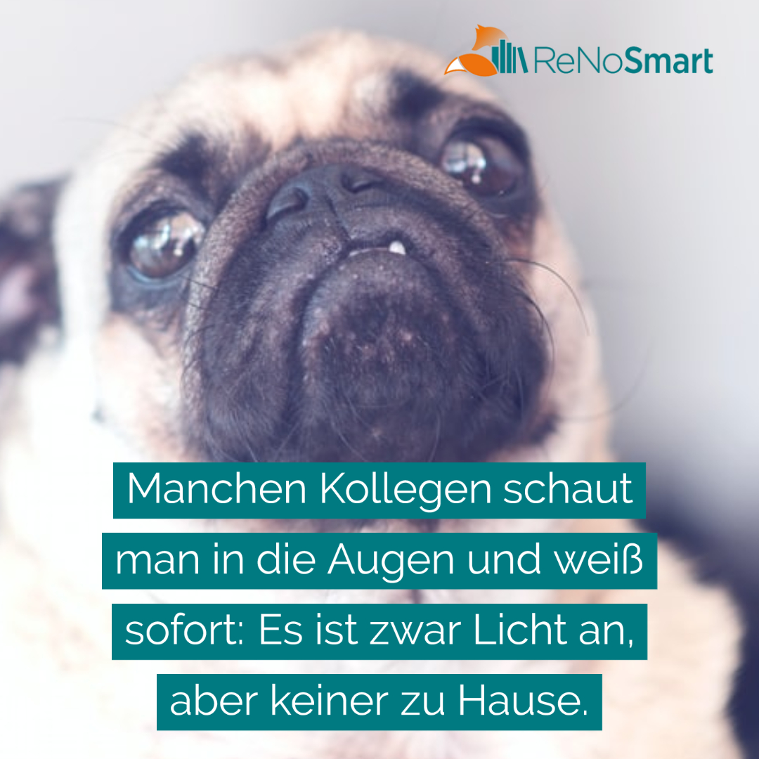 Manchen Kollegen schaut man in die Augen und weiß sofort Es ist zwar