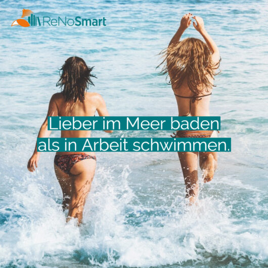Lieber im Meer baden, als in Arbeit schwimmen. 2024